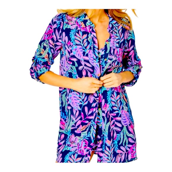 Lilly Pulitzer Swim Lilly Pulitzer Natalie Shirtdress Cover Up